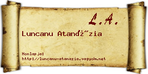 Luncanu Atanázia névjegykártya
